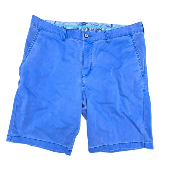 Tommy Bahama Other - Tommy Bahama Boracay Chino Shorts Mens 35 Blue Cotton Tencel 9 In Inseam